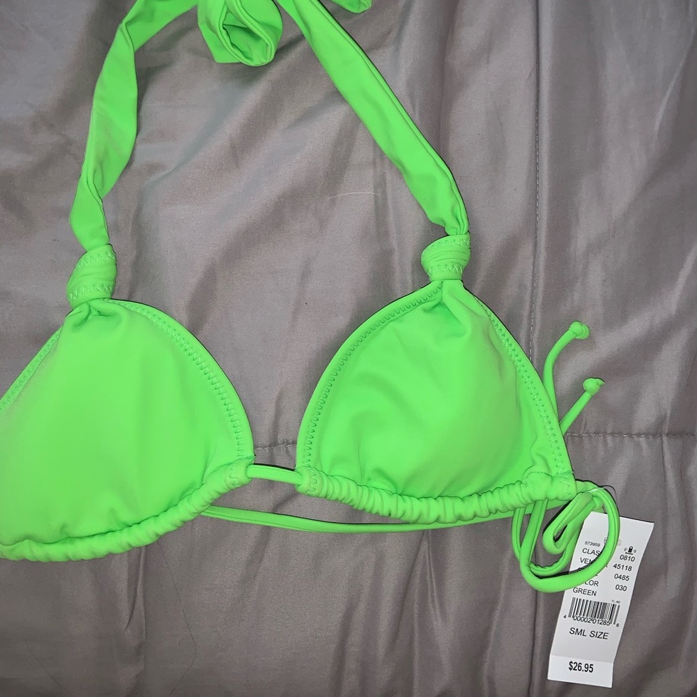 bright green pac sun swimsuit top! never worn!